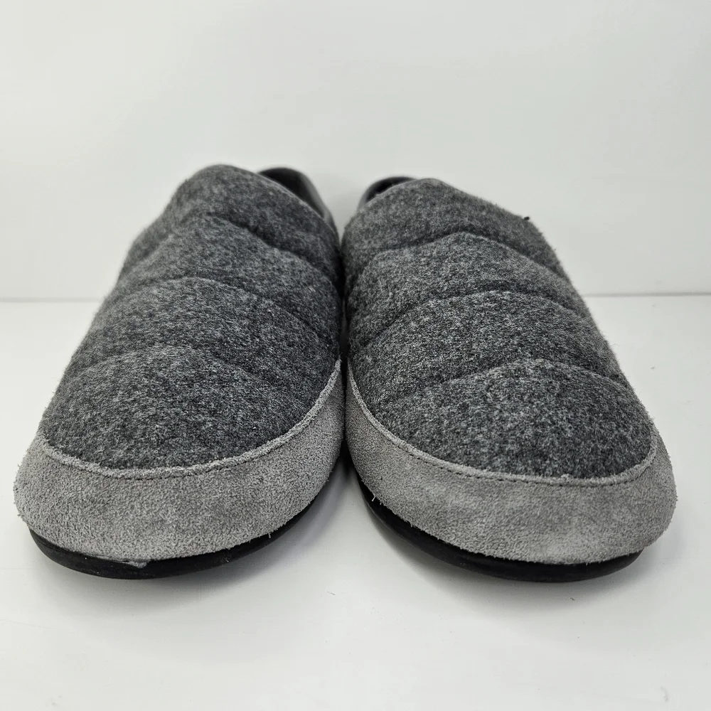 Vince Mens Harlow Heather Gray Fabric Suede Padded Loafer Slippers Sz 7.5